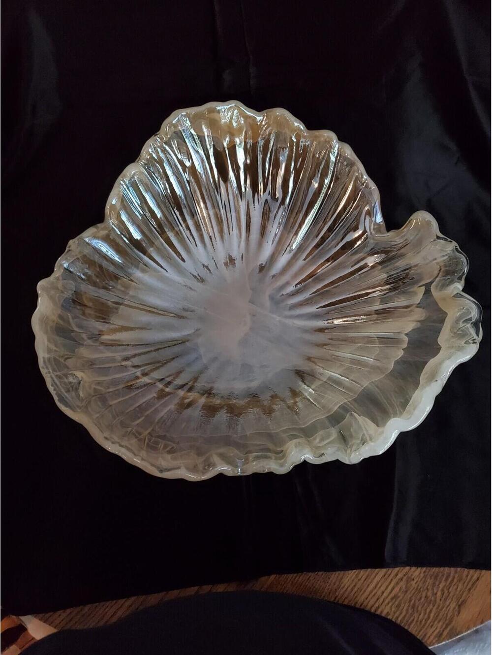 Murano 15" Peach Flower Bowl